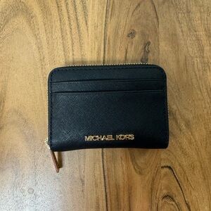 Michael Kors Black and Gold Card Case